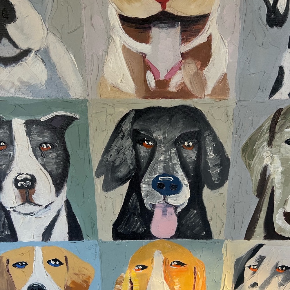 Emotional Dogs Oil Painting - Picture 3 of 7